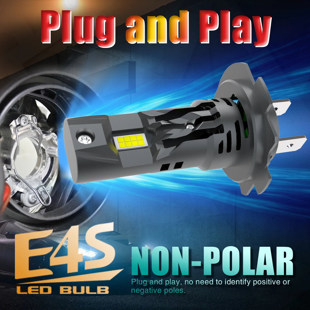 H7 Led Headlight Canbus High Power Car Bulb White Auto Fog Lights Moto Turbo Diode Lamp 12