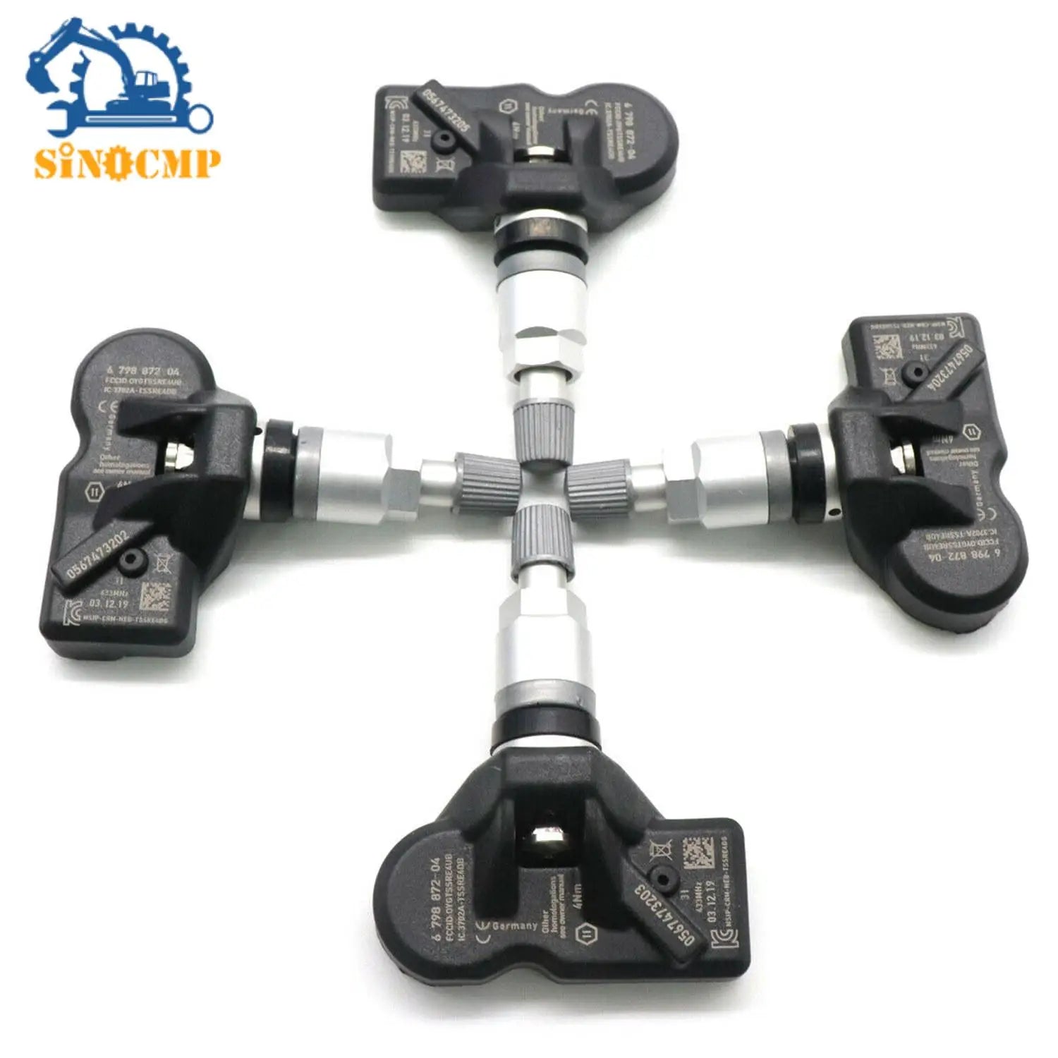SINOCMP 4PCS TPMS Sensor 36106798872 36106874830 Fits For BMW F10 5-Series 528i 535i 550i