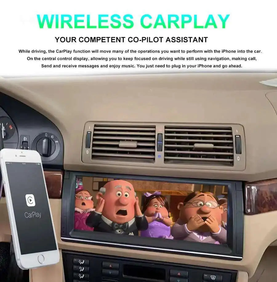 10.25inch 1280*480 Screen Android 15 Auto Radio For BMW E39 1996- 2004 E53 X5 M5 Carplay 4 | AUTOKITSHOP
