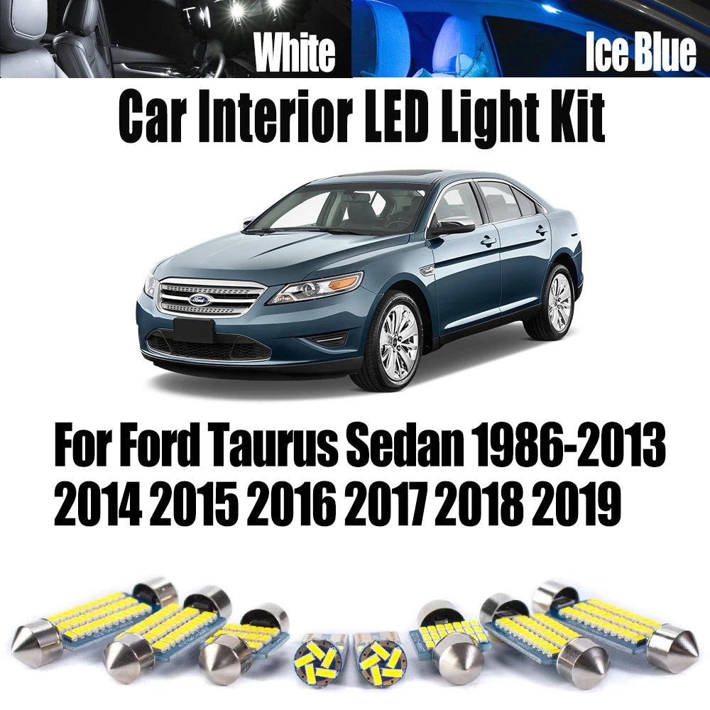 LED Interior Light Kit for Ford Taurus Sedan 1986-2015 - Canbus Dome Map Door Trunk Bulbs | AUTOKITSHOP