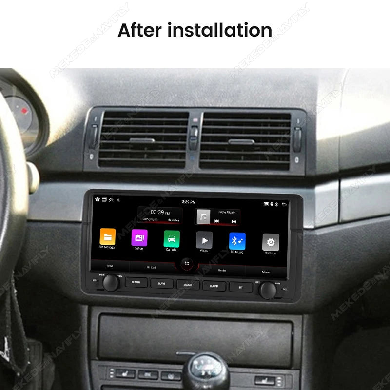 Wireless CarPlay Android Auto Multimedia Display Screen For BMW E46 M3 X5 1998-2006 Androi