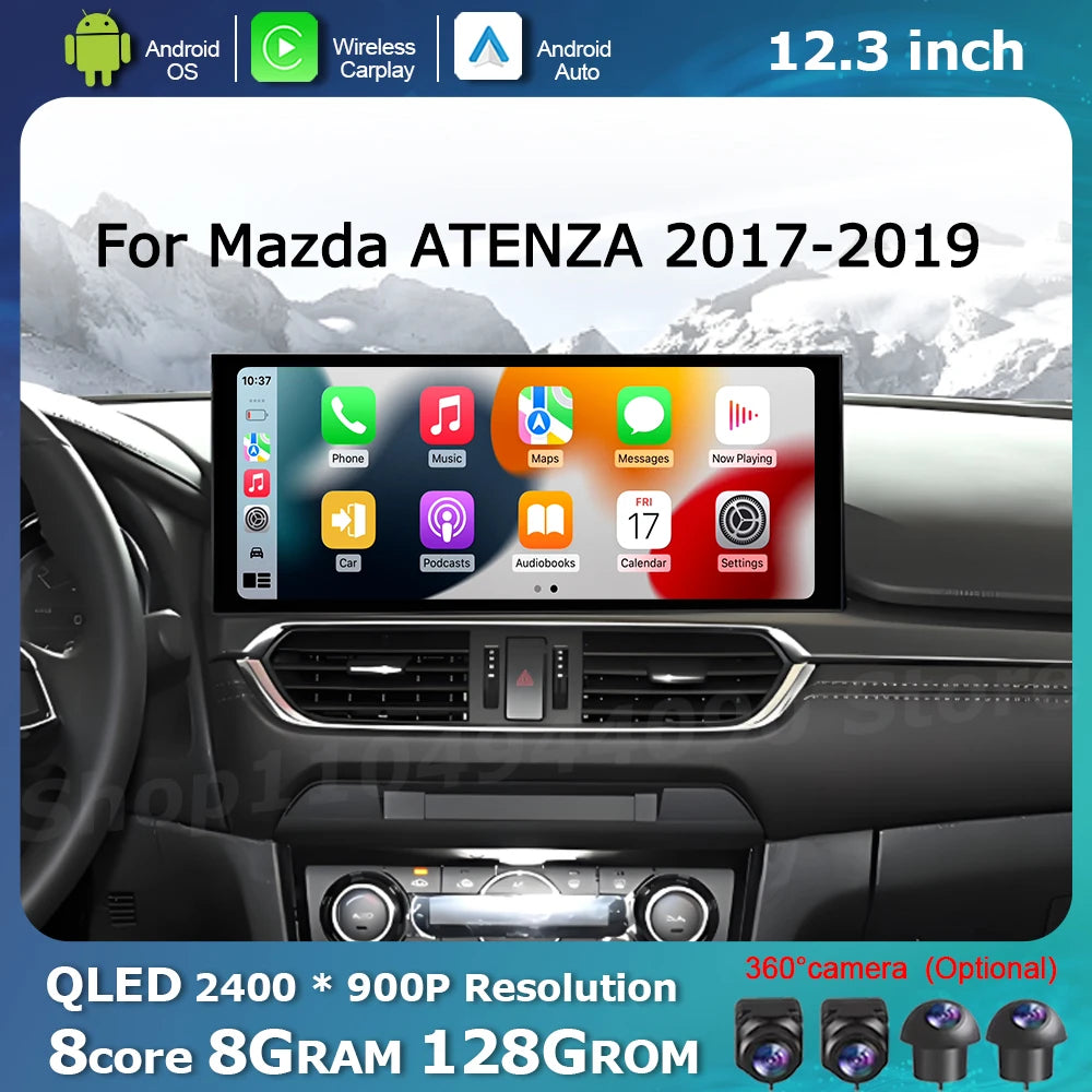 Carplay Android Auto for Mazda ATENZA 2017 - 2019 Car Touch Display Screen Multimedia Radi