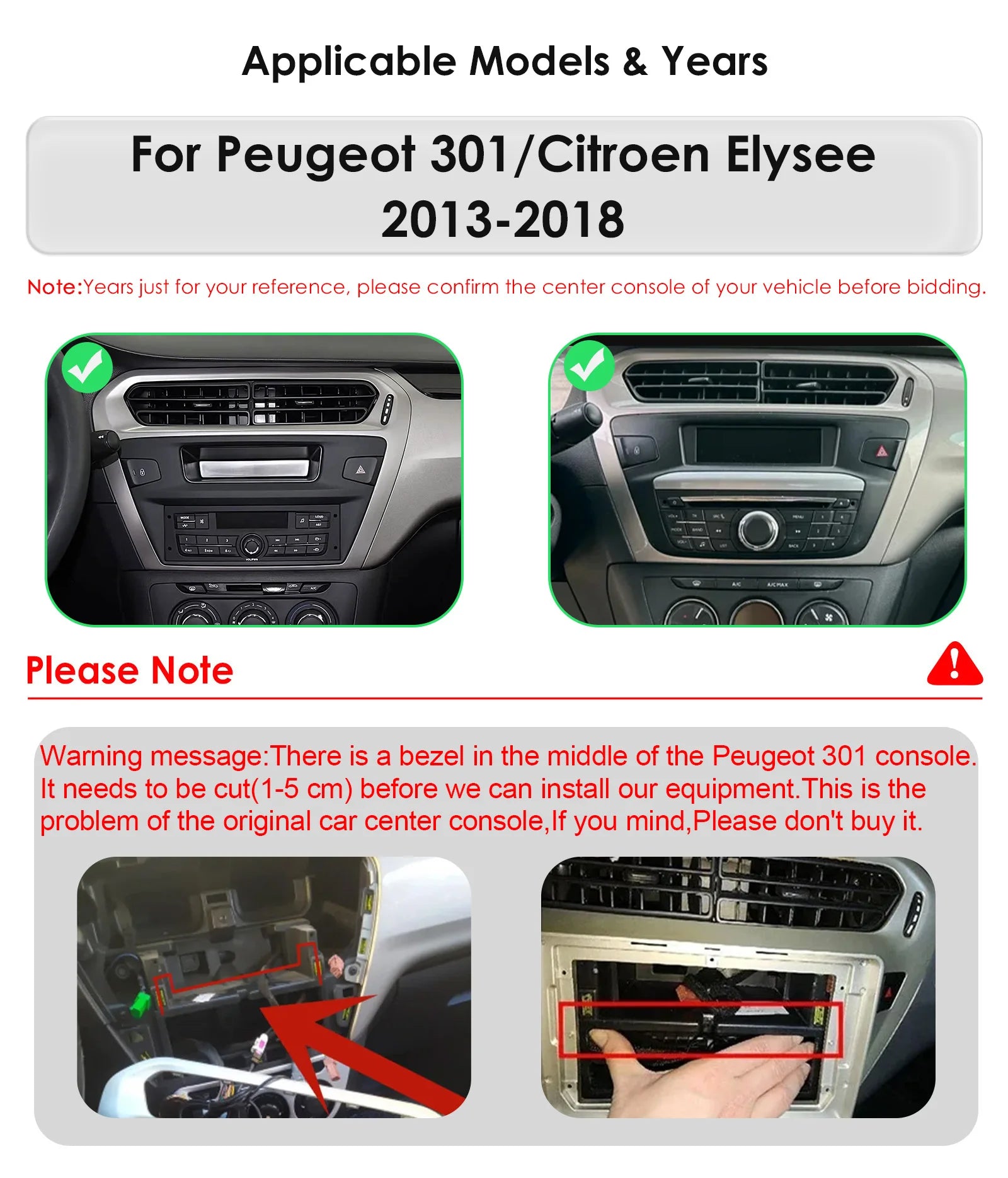 by Snapdragon 8Core Carplay Android 14 Car radio For Peugeot 301 Citroen Elysee 2013 - 201