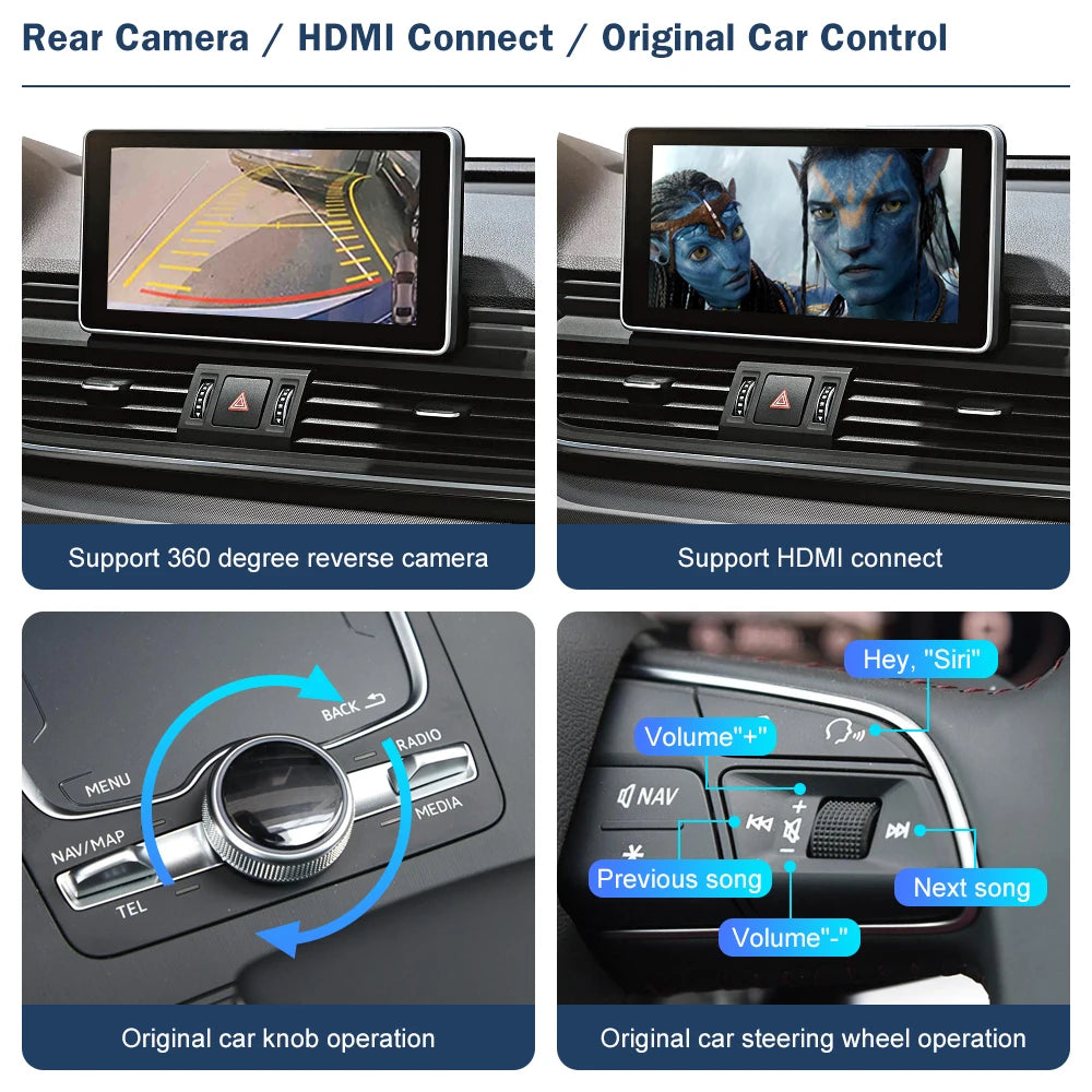 ROAD TOP Wireless CarPlay for Audi A3 B9 A4 A5 Q5 2018-2019, with Android Auto Interface A | AUTOKITSHOP