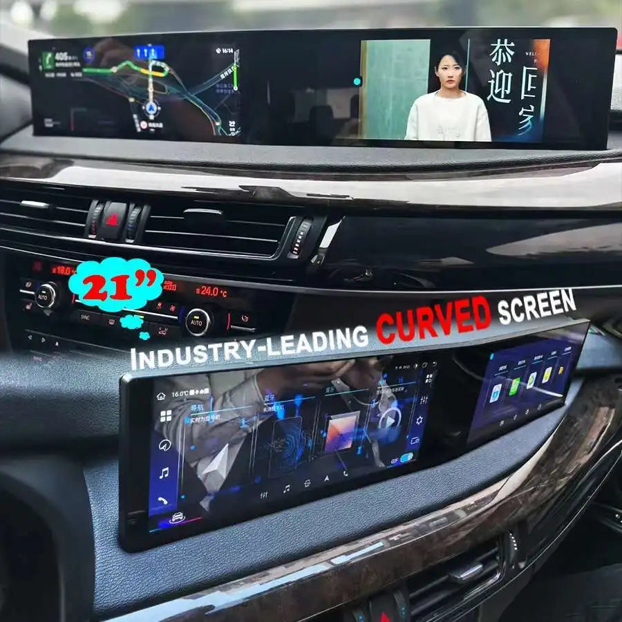 21" Curved Screen Car Radio For BMW X5 X6 E70 E71 CIC CCC 07-13 F15 F16 NBT 14-17 EVO 2018 | AUTOKITSHOP