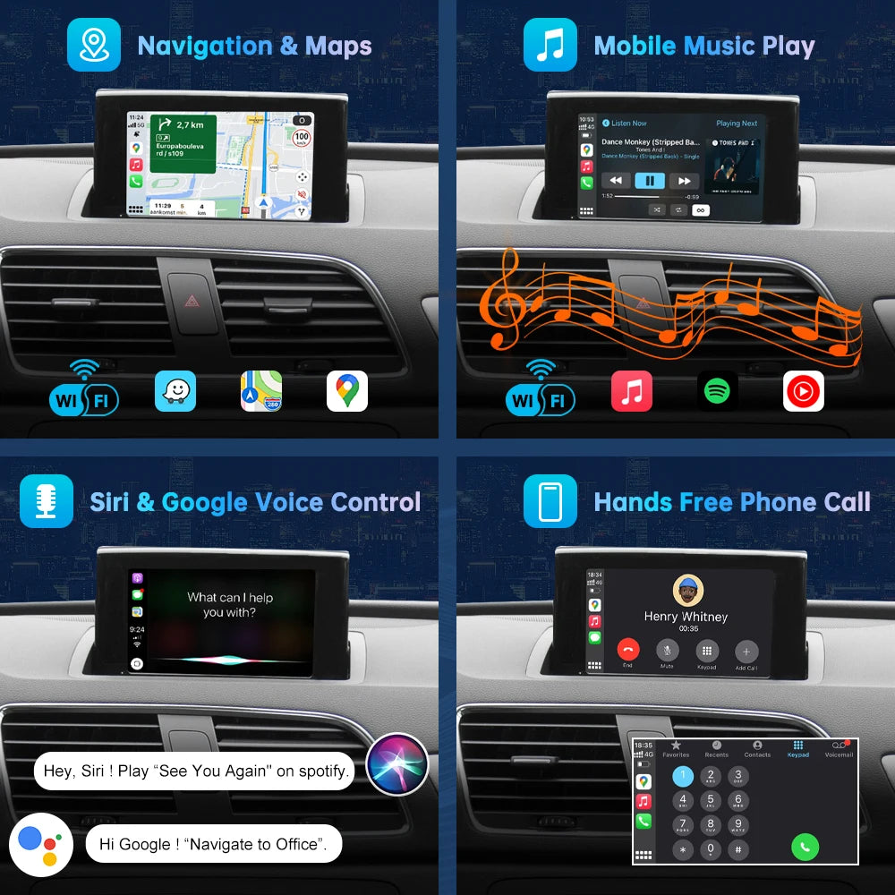 Road Top Wireless Carplay Decoder Interface For Audi A1 Q3 2013-2018 HN RMC With AirPlay M | AUTOKITSHOP