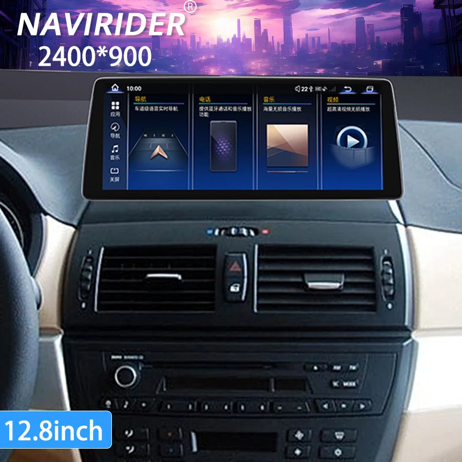 Android 14 GPS Car Multimedia Video Player HU For Bmw X3 E83 2006- 2010 Qled Screen 256GB