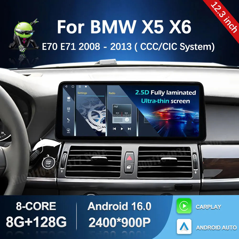 Car Radio Multimedia Player 4G GPS DSP for BMW X5 E70 X6 E71 2008 - 2013 CCC CIC System QL