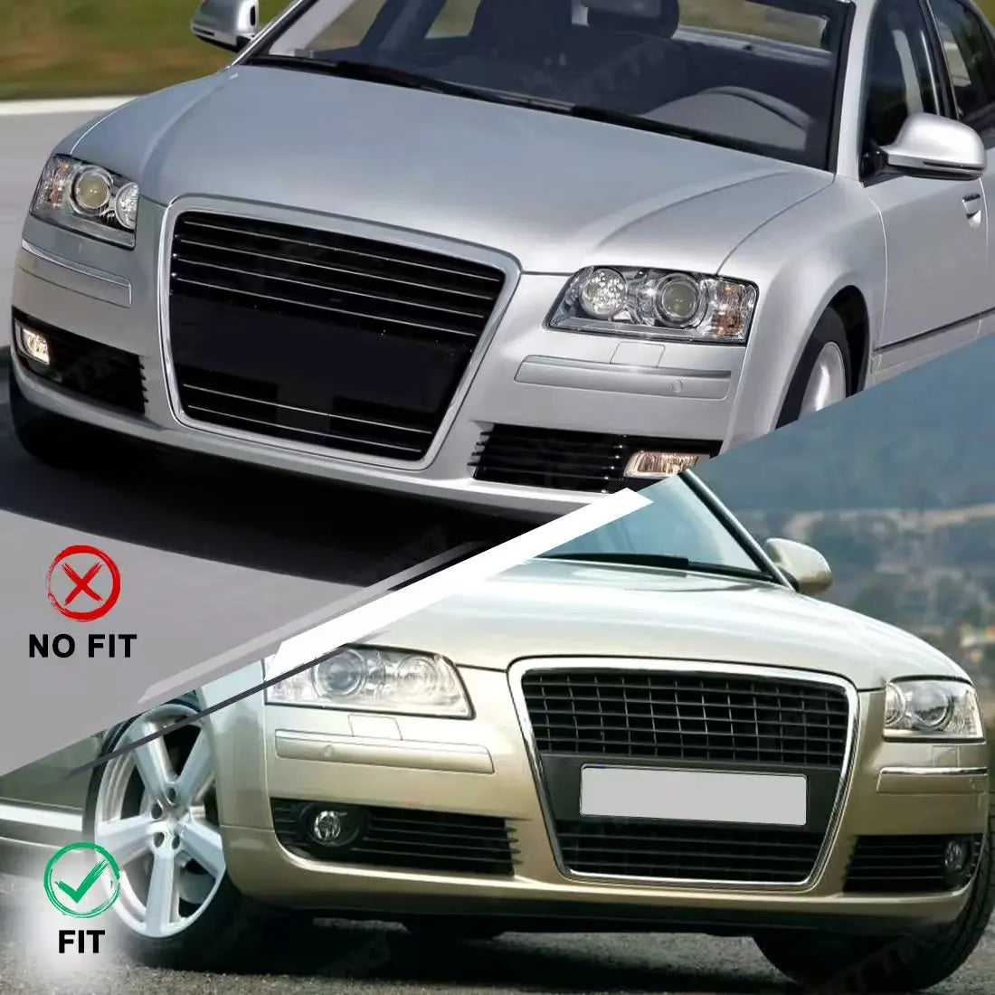 4E0807681AA 4E0807682AA For Audi A8 Quattro 4-Door D3 2006 2007 2008 Fog Lamps Cover Car F | AUTOKITSHOP