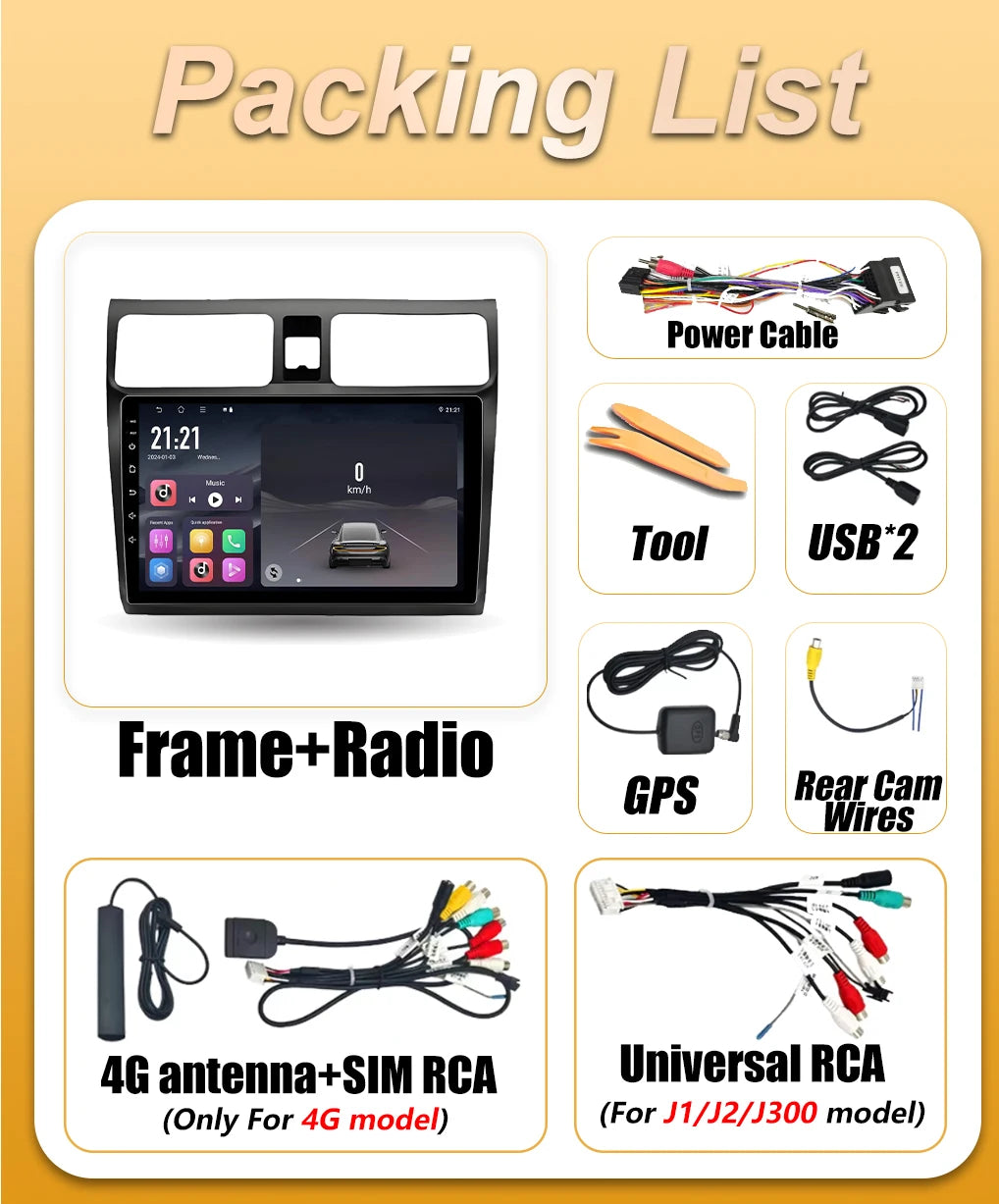Android 16 Auto Car Radio For Suzuki Swift 2003 -2010 Wireless Carplay Multimedia Player D | AUTOKITSHOP
