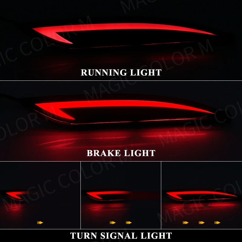 For Hyundai Sonata 8 2010 2011 2012 2013 2014 LED Rear Bumper Reflector Brake Light Turn S | AUTOKITSHOP