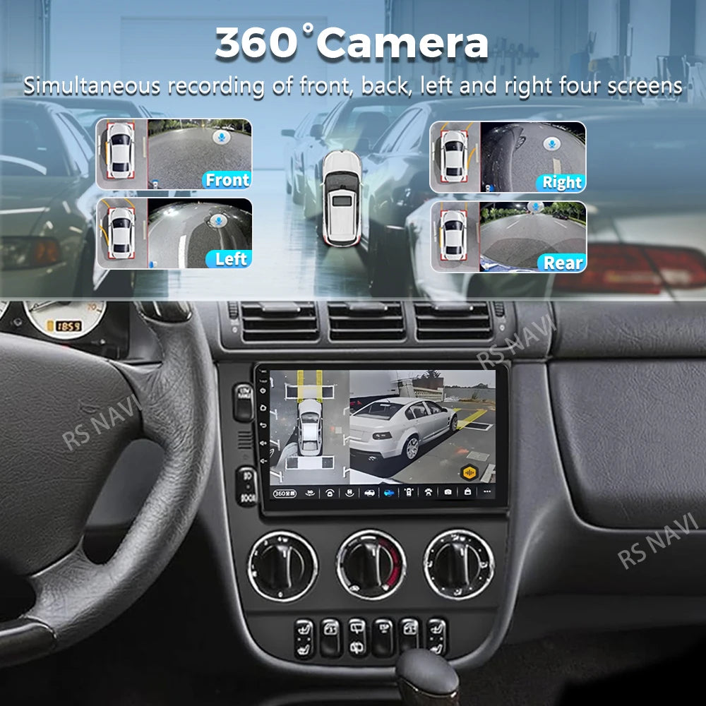 Android 16 For Benz M-Class W163 ML320 2003 - 2005 2K QLED Android Car Radio Multimedia Vi