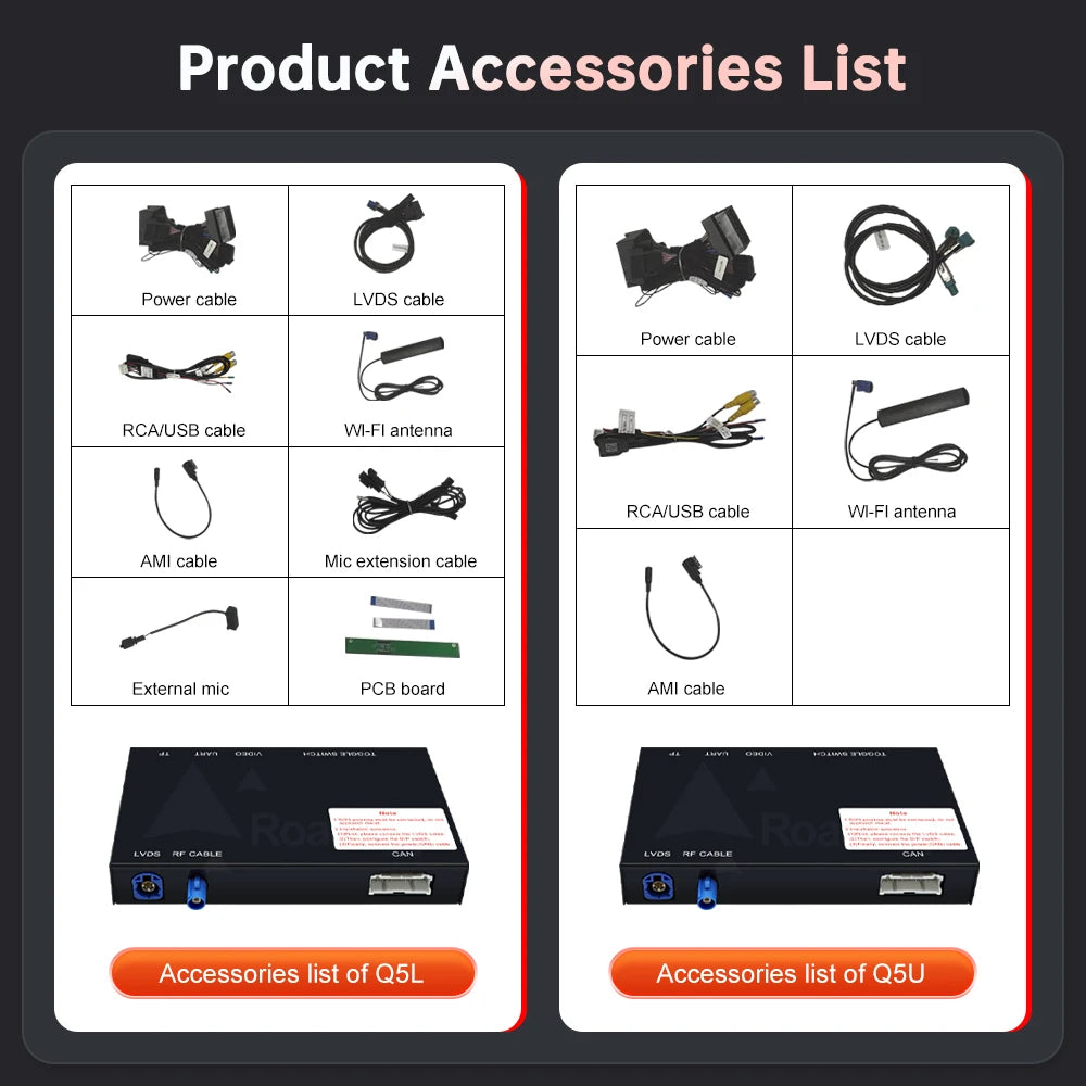 Road Top Wireless Carplay for Audi A4 A5 Q5 2009-2015, with Android Auto Interface AirPlay | AUTOKITSHOP