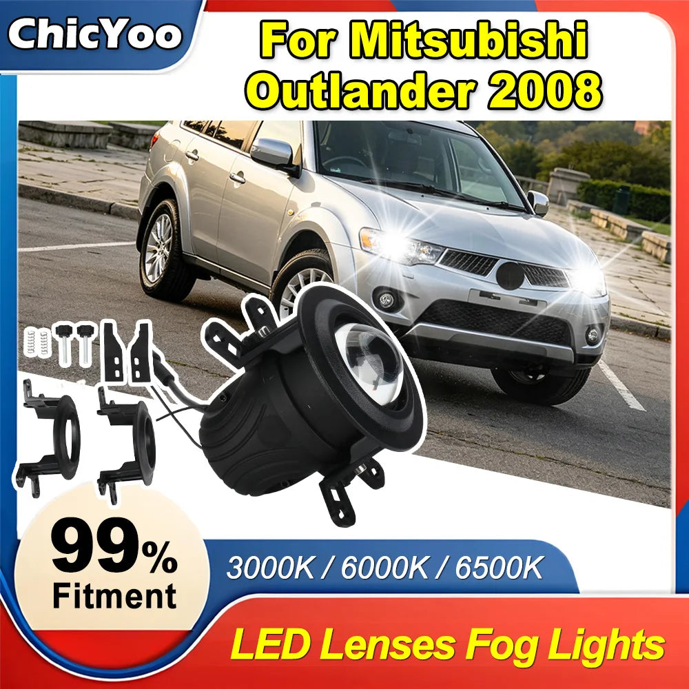 2X 2-inch LED Driving Fog Lamps Kit Projector Spotlight Lens New LED Lenses Fog Lights Wit