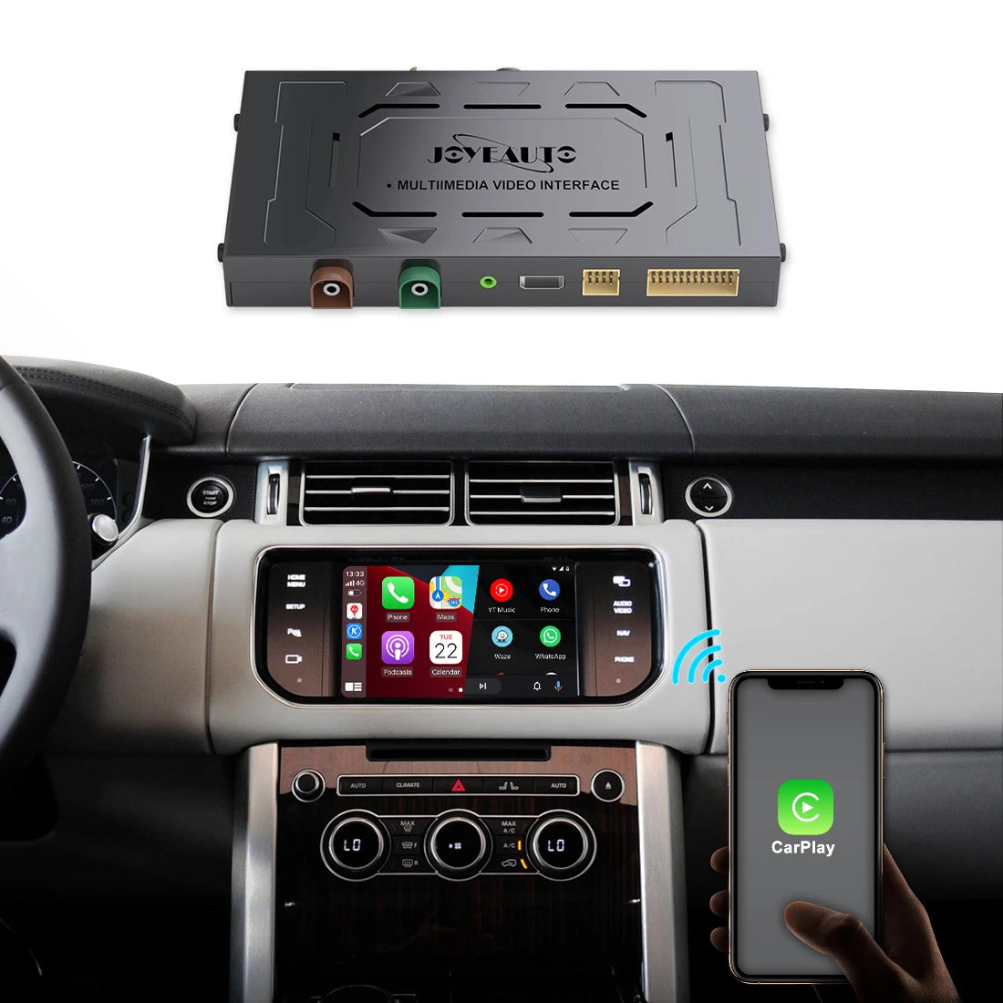 Wireless Apple CarPlay Android Auto for Land Rover Range Rover Evoque 2012-2018 - USB Flash Player Mirror Link