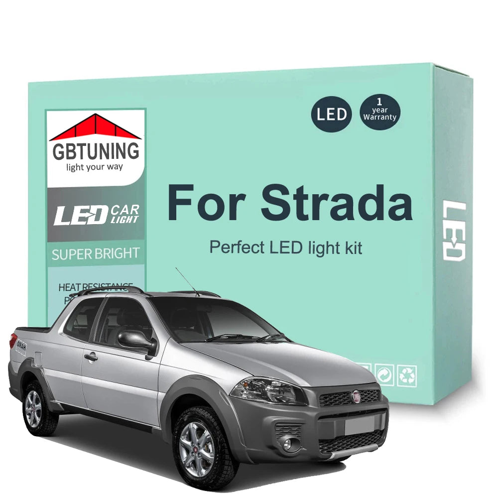 LED Interior Light Kit for Fiat Strada 2009-2020 - Canbus Dome Map Door Trunk Bulbs | AUTOKITSHOP