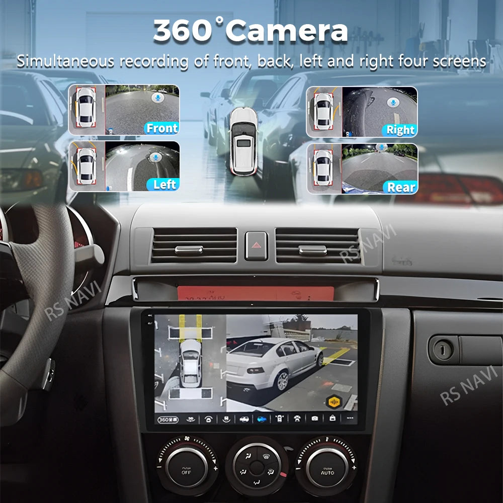 Android 16 For Mazda 3 I BK 2003 - 2009 2K QLED Android Car Radio Multimedia Video Player