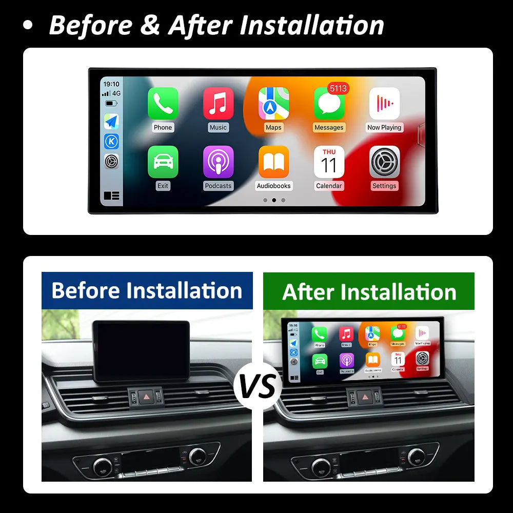 Car for Audi Q5L 2018 2019 2020 Multimedia Audio Player Android 15 Touch Screen Bluetooth  | AUTOKITSHOP