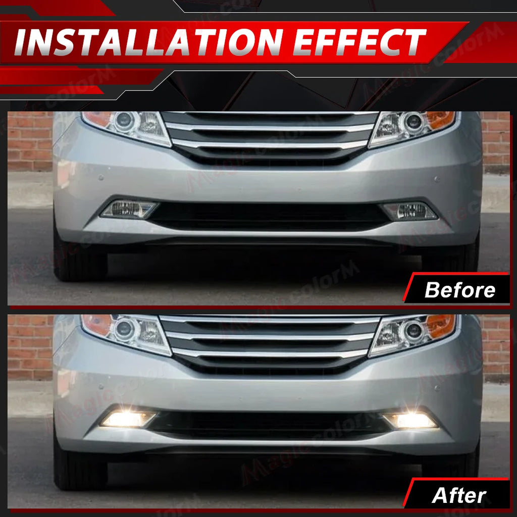 For Honda Odyssey 2011 2012 2013 Fog Lamps DRL Daytime Running Lights Front Bumper Halogen | AUTOKITSHOP