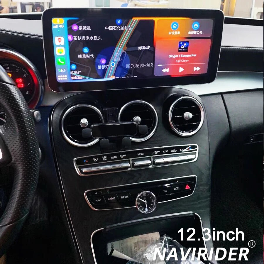 Carplay For Mercedes Benz C V GLC Class W446 W447 X253 W205 NTG 5.0 2015-2022 12.3inch And