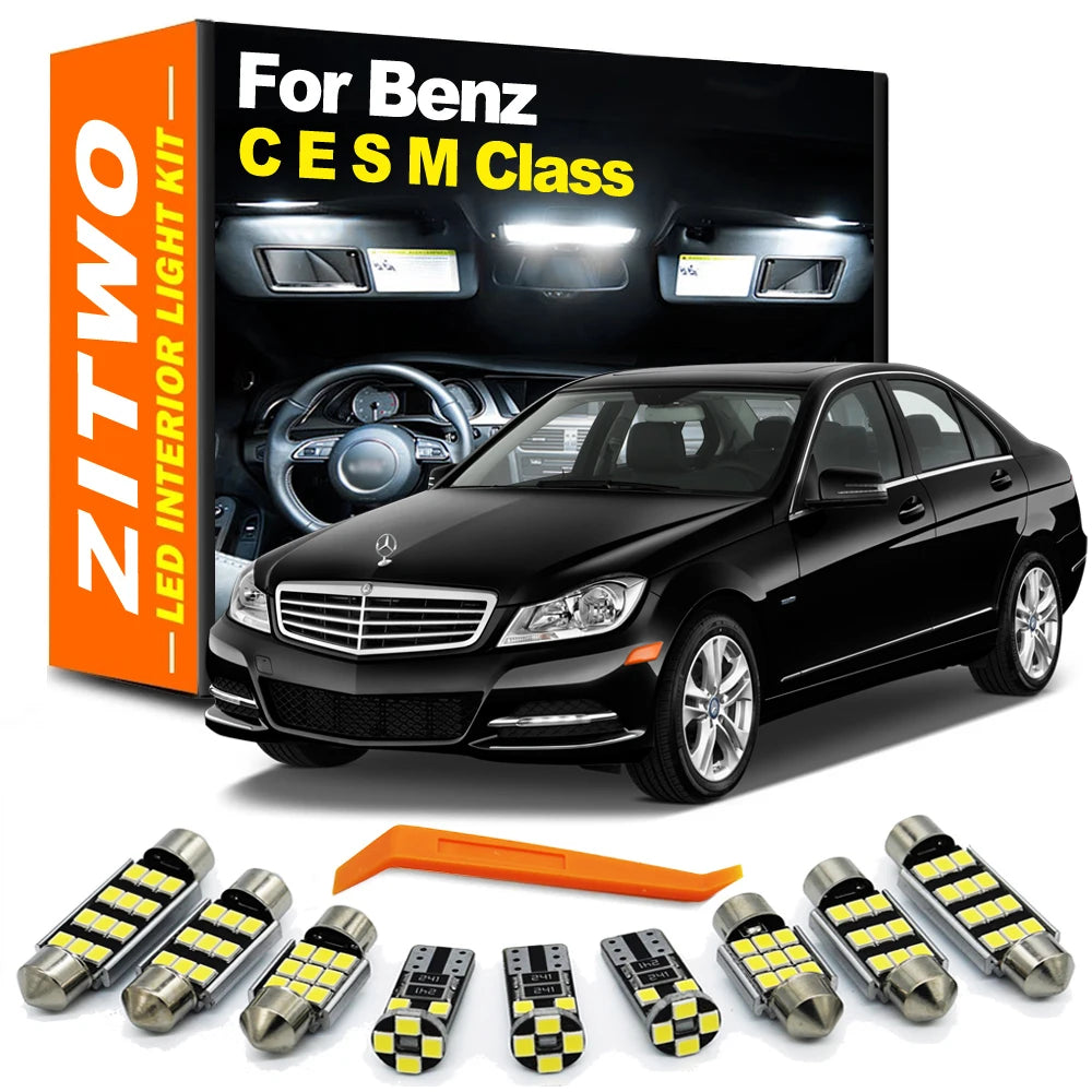 Car LED Interior Dome Map Light Bulb Kit For Mercedes Benz MB C E S M ML W202 W203 W204 W210 W211 W212 W220 W221 W163 W164 W166