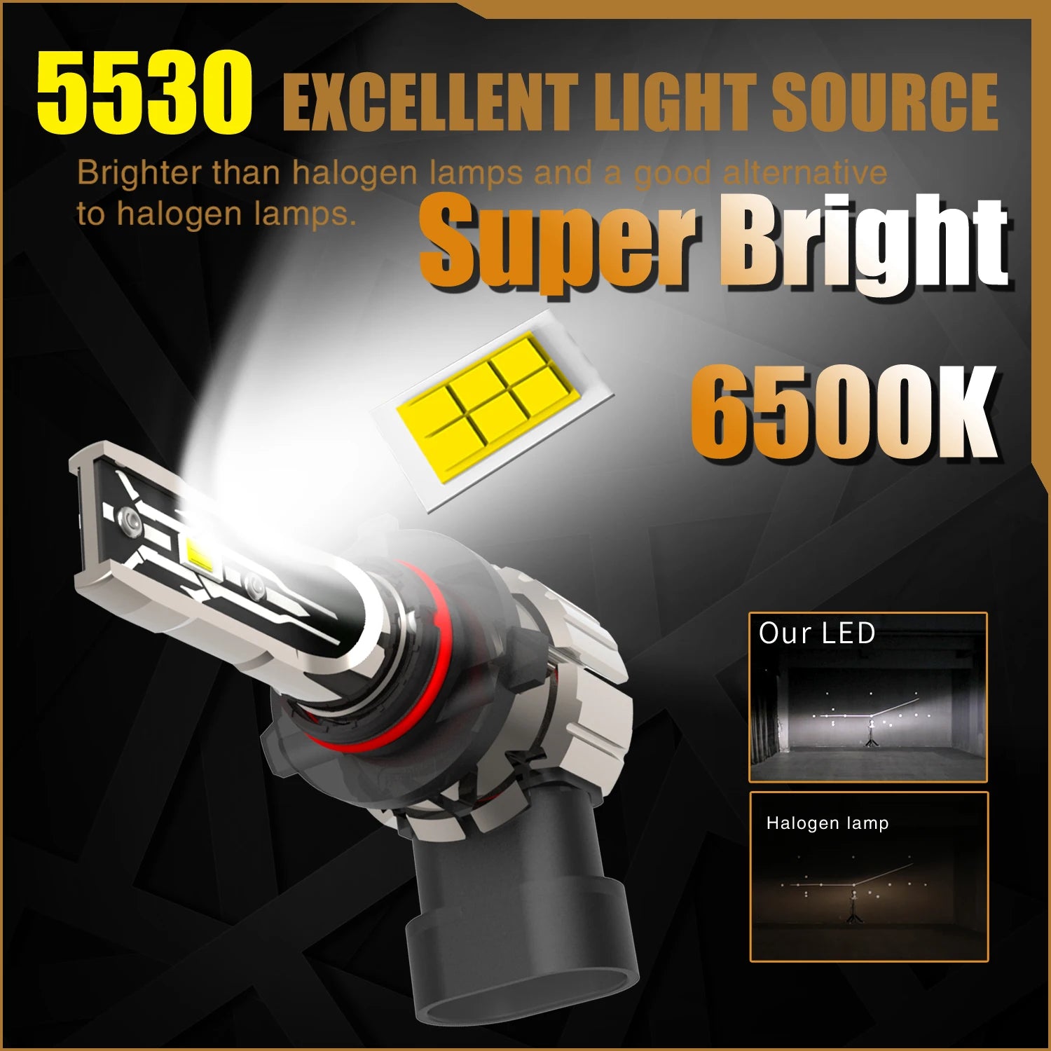 2x HB3 Led Headlight Canbus 9005 Car Bulb High Power 6000K White Light Diode Lamp 12v 55w