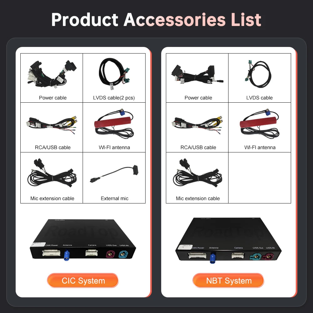 Road Top Wireless CarPlay Android Auto for Mini R55 R56 R57 R58 R59 R60 R61 F54 F55 F56 F5 | AUTOKITSHOP