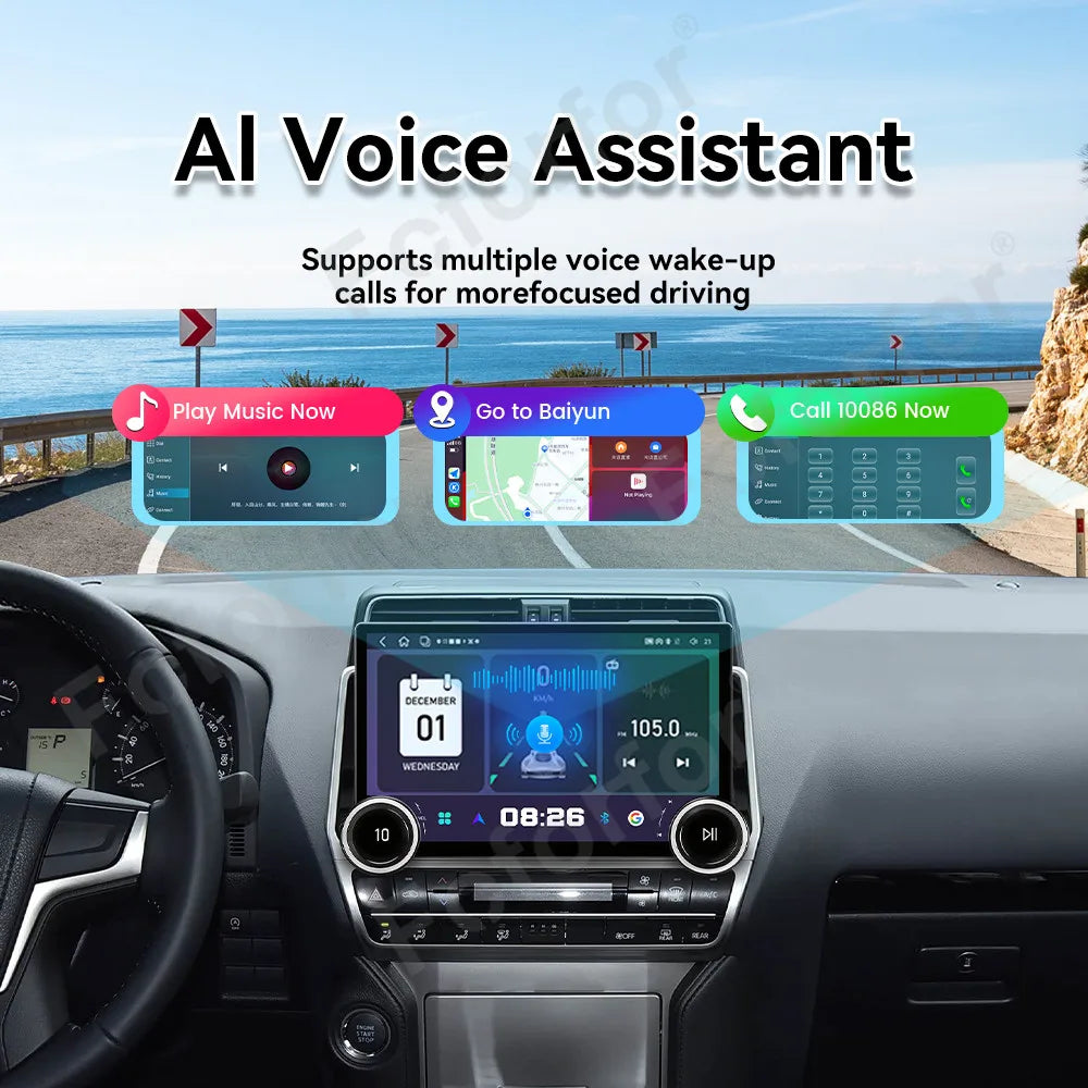 Android 15 HD Large Touch Screen 11.5 Inch Car Stereo Wireless CarPlay GPS Navi Player For