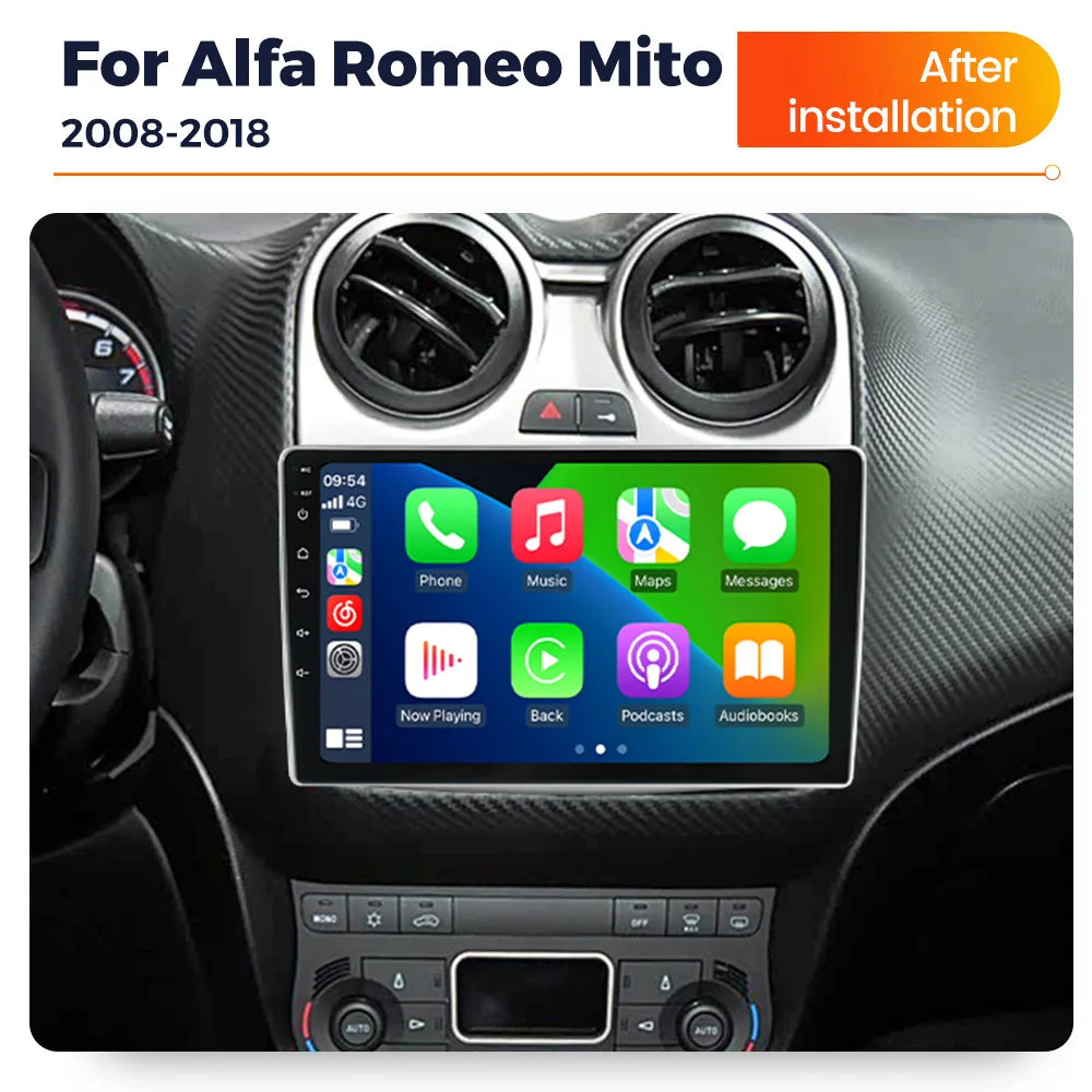 Android 14 Car Radio For Alfa Romeo Mito 2008-2018 Autoradio Multimidia Player Navigation