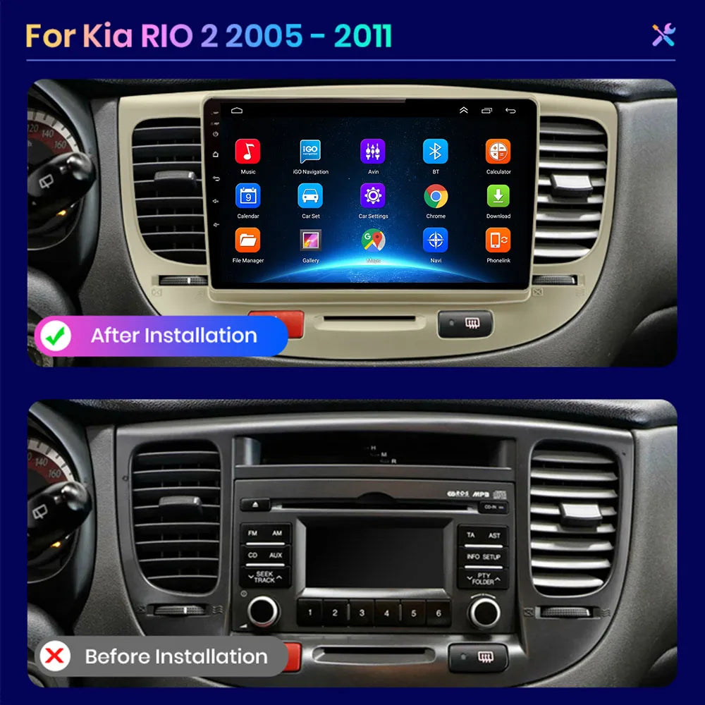 For Kia RIO 2 RIO2 2005 - 2011 Car Radio Multimedia video player for Kia RIO 2 GPS No 2 di