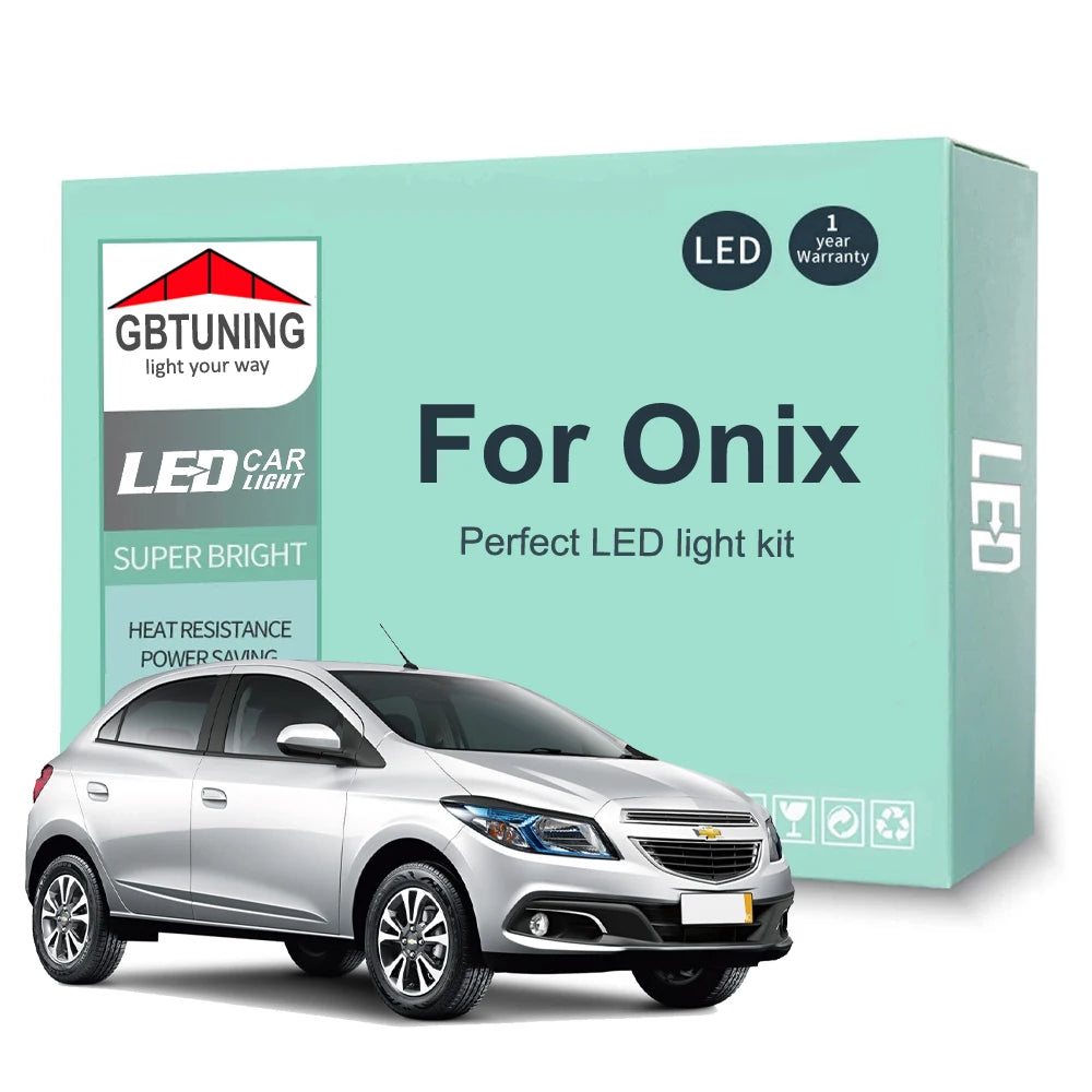 8-Piece LED Interior Light Kit for Chevrolet Chevy Onix 2013-2019 - Canbus Dome Map Door Trunk Bulbs | AUTOKITSHOP