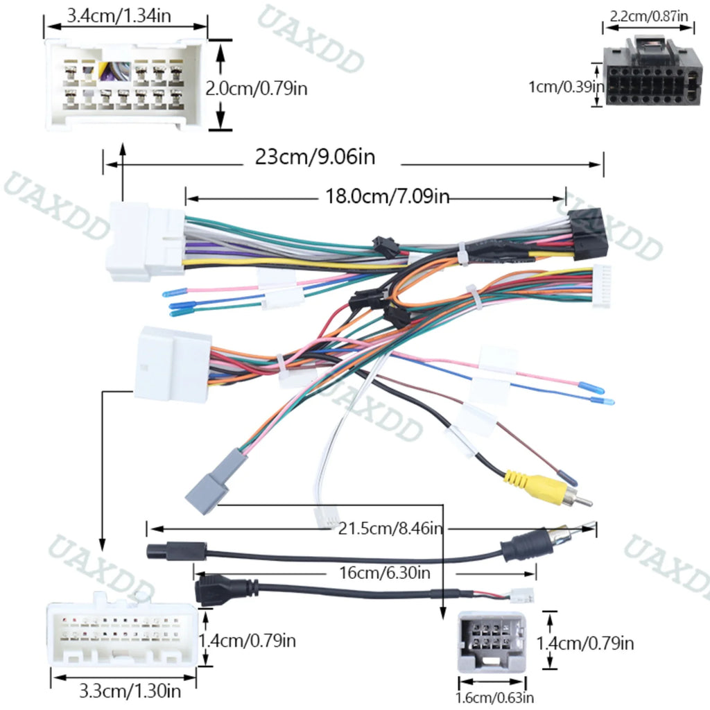 For 2015-2018 RENAULT SANDERO LOGAN 9INCH 2 Din Car Android frame Kit fascia cable harness