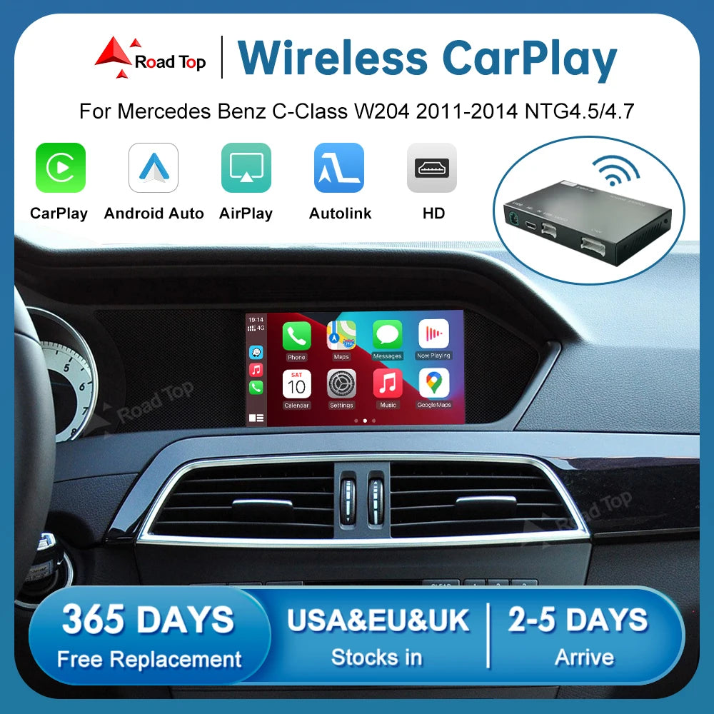 RoadTop Wireless Carplay Module for Mercedes Benz C Class W204 NTG4.5/4.7 2011-2014 with A | AUTOKITSHOP
