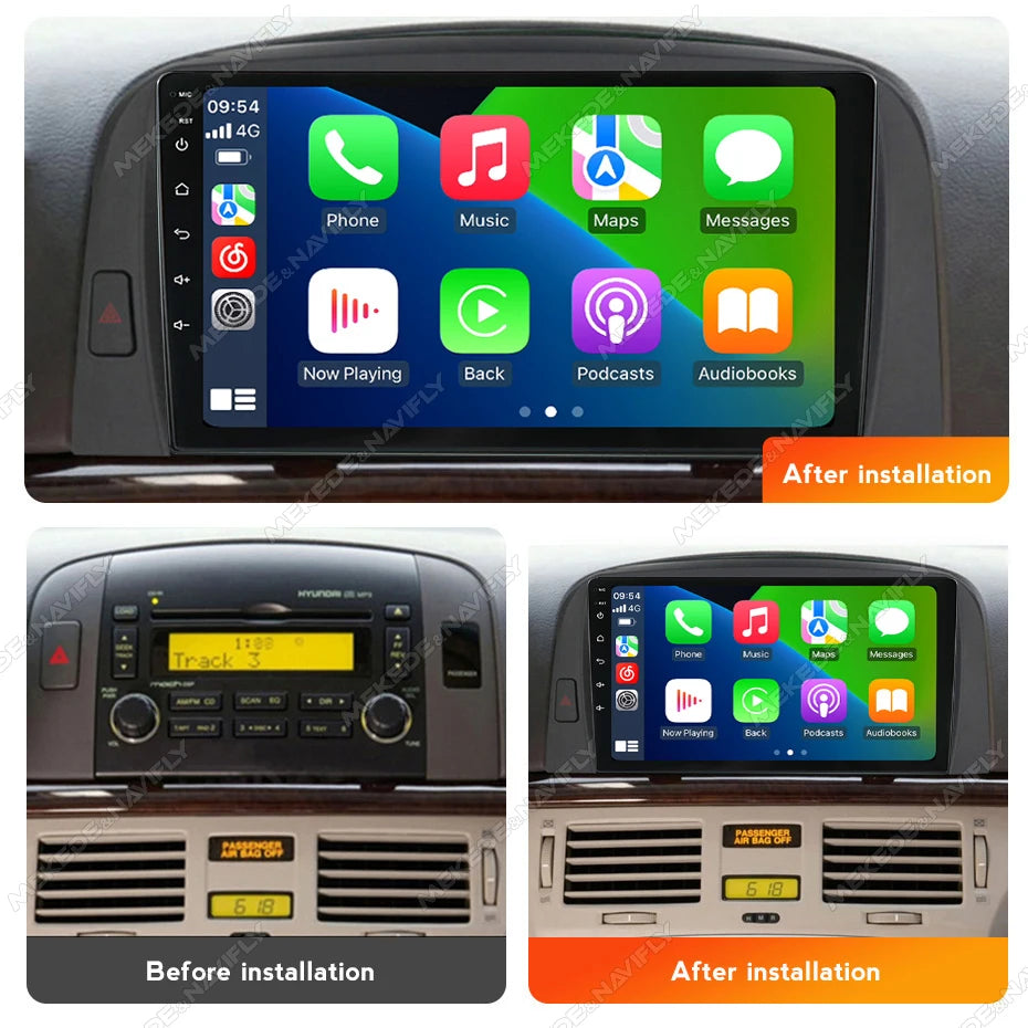 IPS touch screen Car Radio For Hyundai Sonata NF 2004 - 2008 Wireless Carplay GPS Navigati
