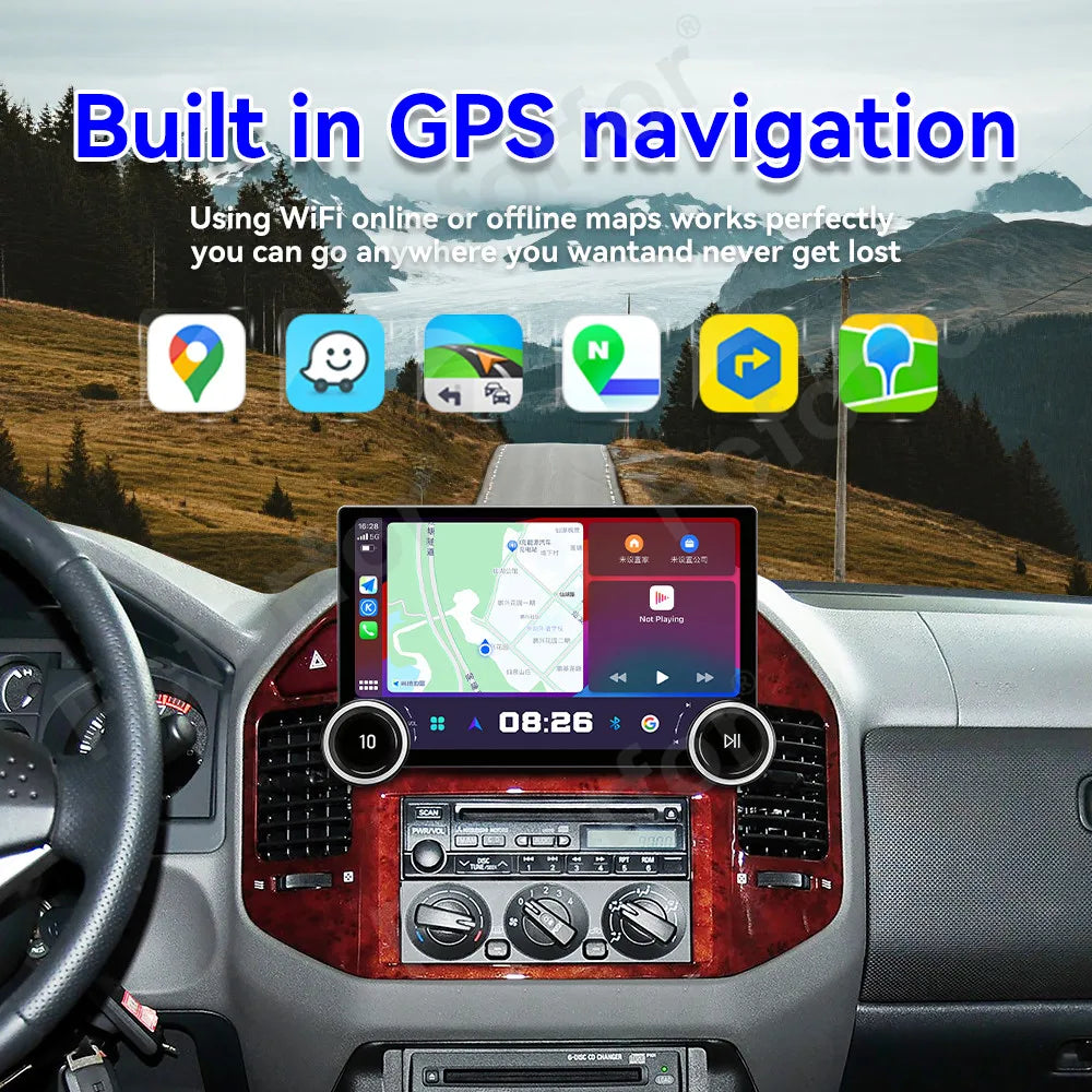 Pro Edition 11.5 Inch Android 15 HD Touch Wireless CarPlay For Mitsubishi Pajero 2008-2016