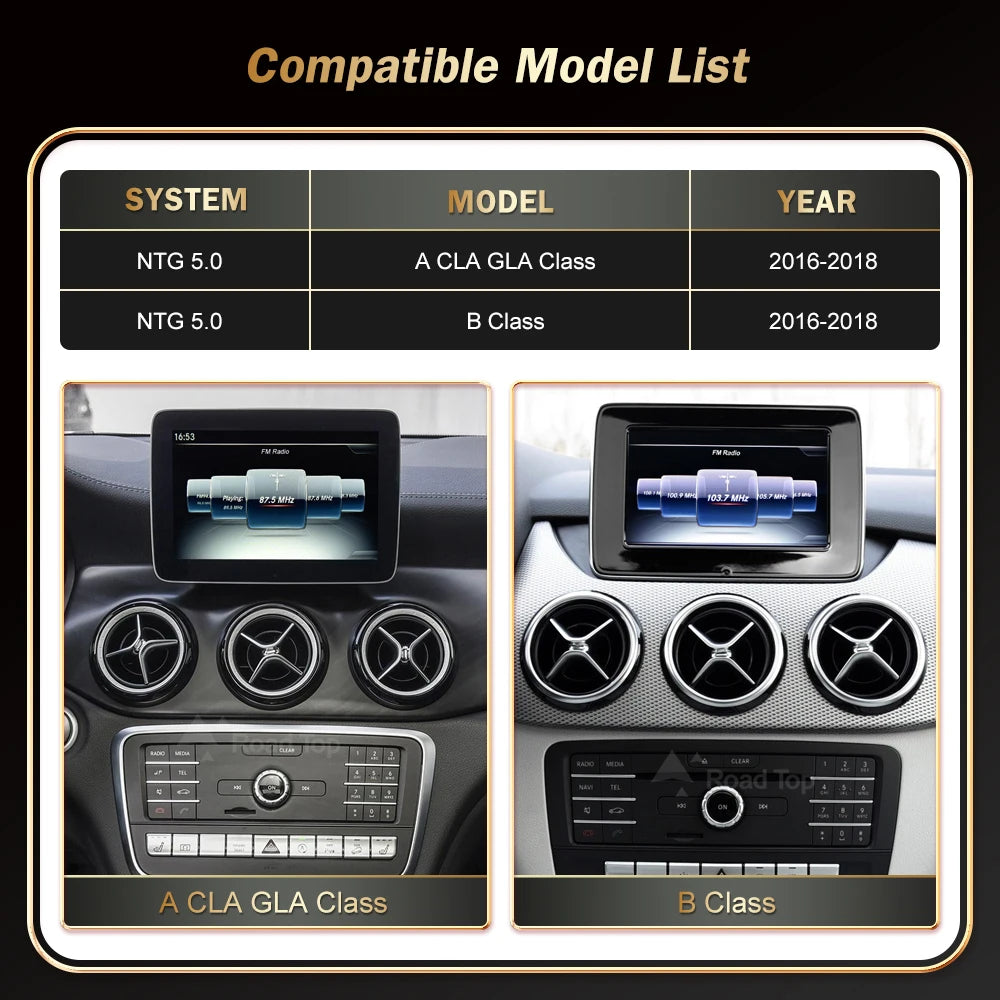 12.3' Wireless Apple CarPlay Android Auto Multimedia Display Screen for Mercedes-Benz A B