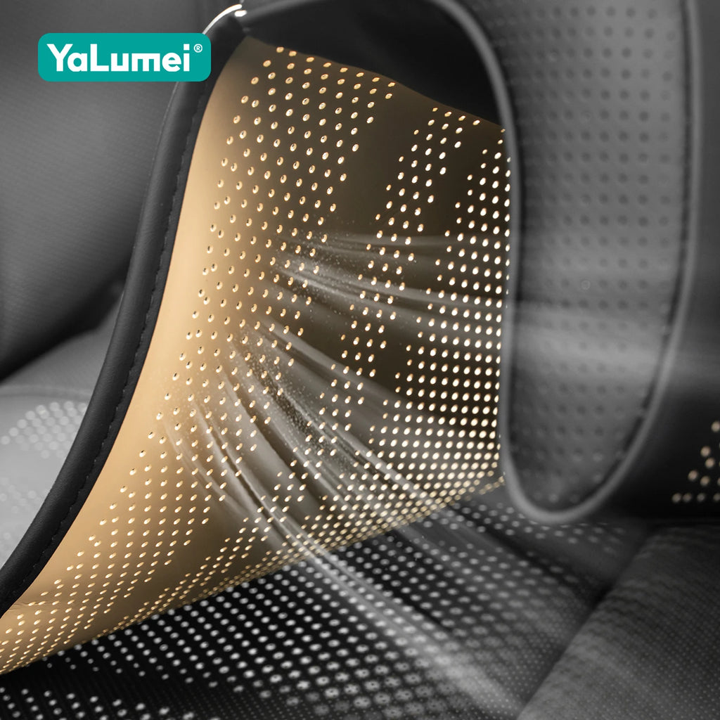 Car Seat Extender Leg Cushion For Driver Leather Universal Leg Support Pillow Cover Memory Foam  - Automotive LED Light