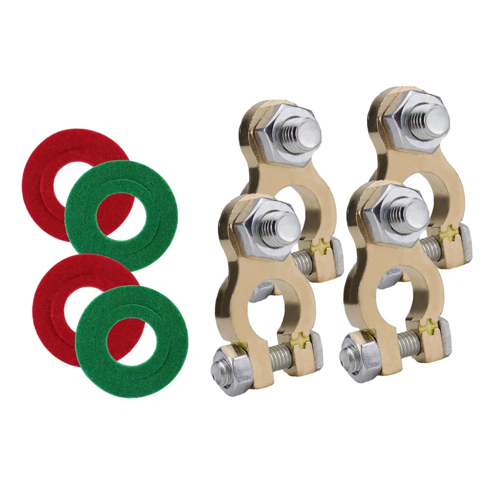 4 Pieces M8 Battery Terminal Connectors for 12V Universal 2inch Long Quick Release Durable Car R - Automotive LED Light