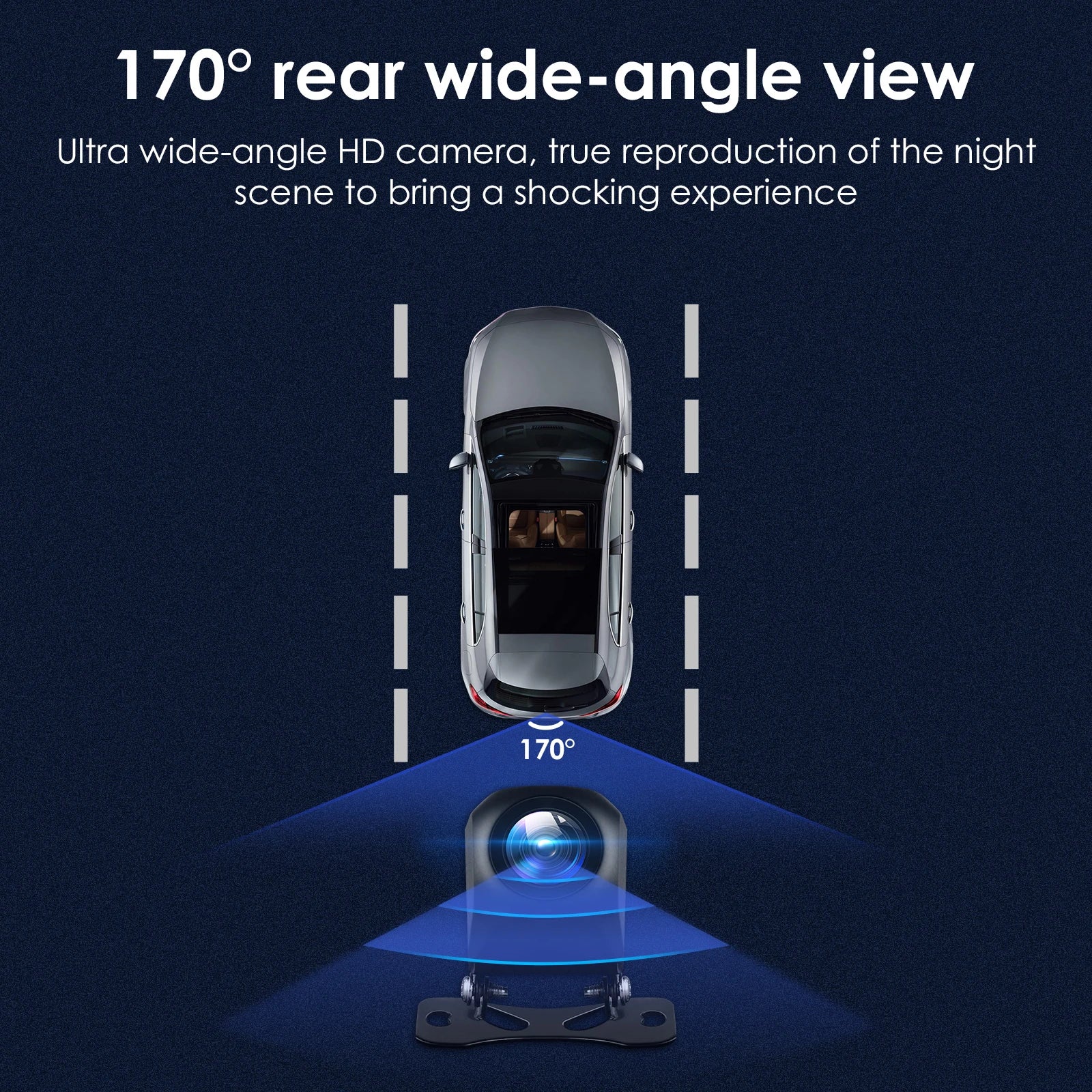 720P Rear View Camera for Vehicle HD Night Vision 170 ° Parking Line For BMW VW Passat Gol