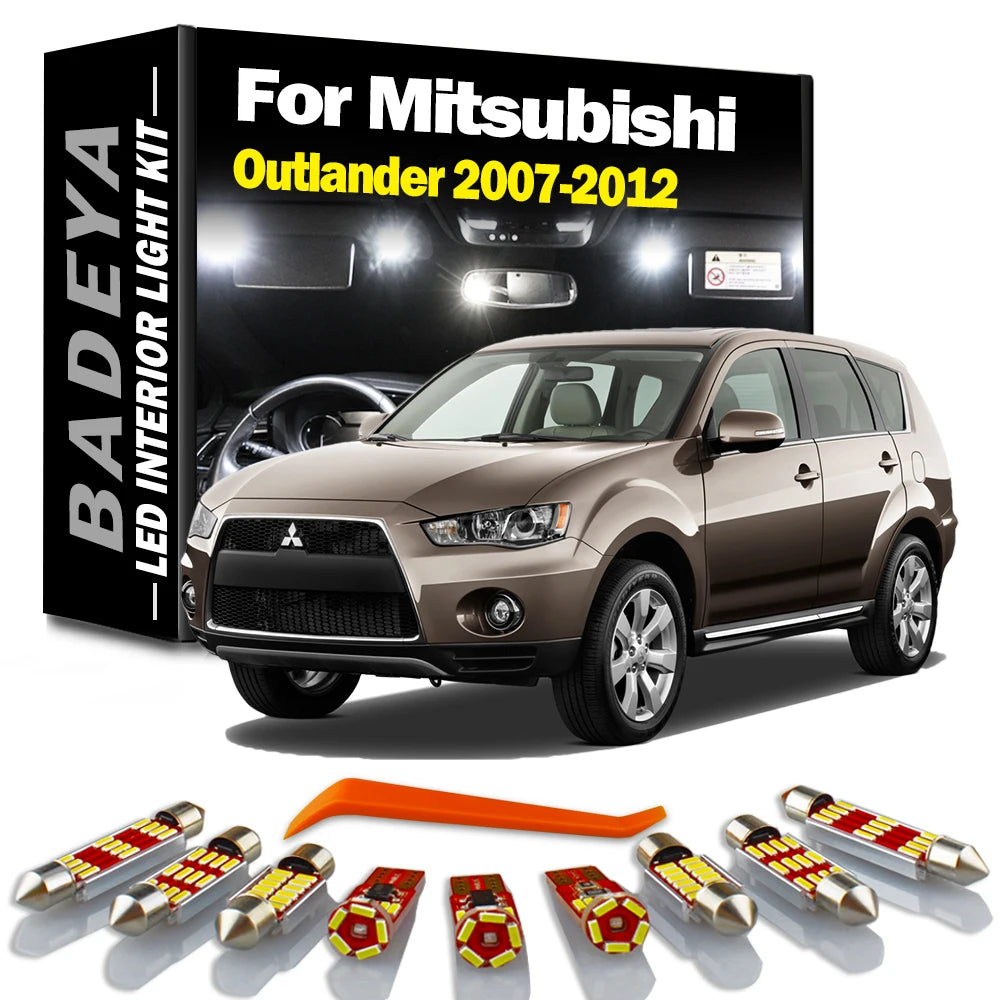 11-Piece LED Interior Light Kit for Mitsubishi - Canbus Error-Free Interior Bulbs