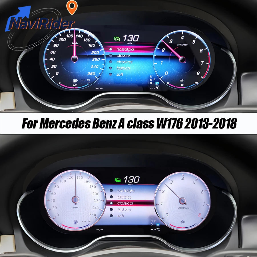 12.3" Car LCD Digital Instrument Panel Cluster For Mercedes Benz A Class GLA CLA A200 A220