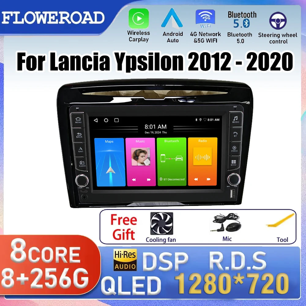 Android 15 For Lancia Ypsilon 2012 - 2020 CarPlay Android Radio Multimedia Player Navigati | AUTOKITSHOP