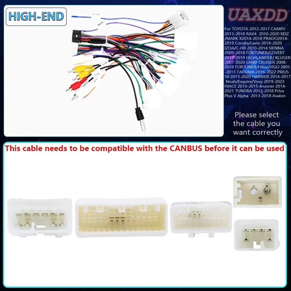 FOR TOYOTA XP CABLE Harness CANBUS AVALON ALFA COROLLA CAMRY RAV4 PRADO Land Cruiser VIOS