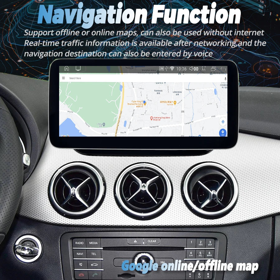 Android 13 Car Multimedia Video Player 12.3inch Qled Screen For Mercedes Benz B Class W245 | AUTOKITSHOP