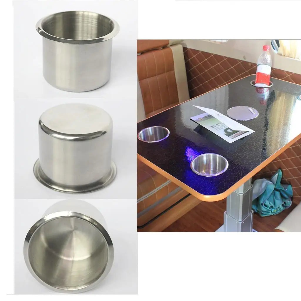 Metal Universal Rustproof Cup Drink Holder for Boat RV Car Truck Sofa Game Table Marine Pontoon  - Automotive LED Light
