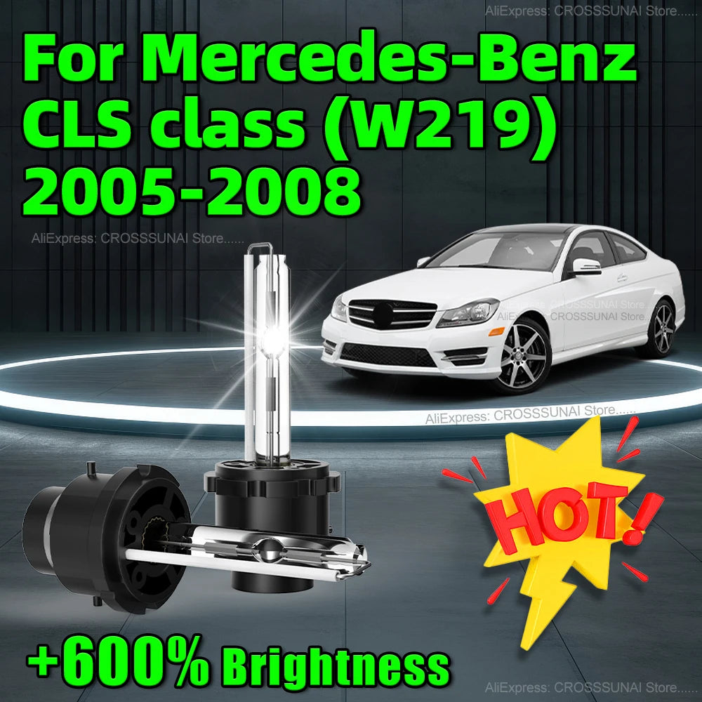 Xenon 35W Car HID Front Headlight Upgrade 8000LM D2S Light Bulbs For Mercedes-Benz CLS cla