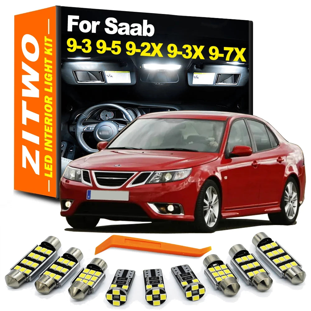 ZITWO 100% No Error LED Interior Light Kit For Saab 9-3 9-5 93 95 YS3D YS3F YS3E for YS3D YS3E YS3G - Canbus LED Car Lig
