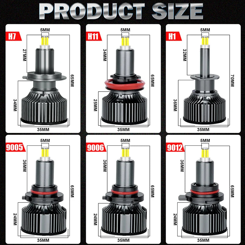 7700000LM 3D 360 H7 LED Car Headlight Bulb Canbus H8 H9 H11 Fog Lights 9006 HB4 9005 HB3 9