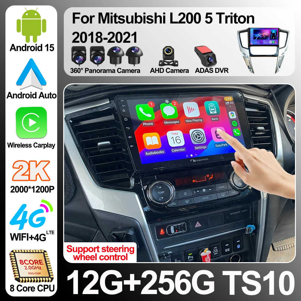 Android 16 Car Radio For Mitsubishi L200 5 Triton 2018-2021 Multimedia Video Player Gps na | AUTOKITSHOP
