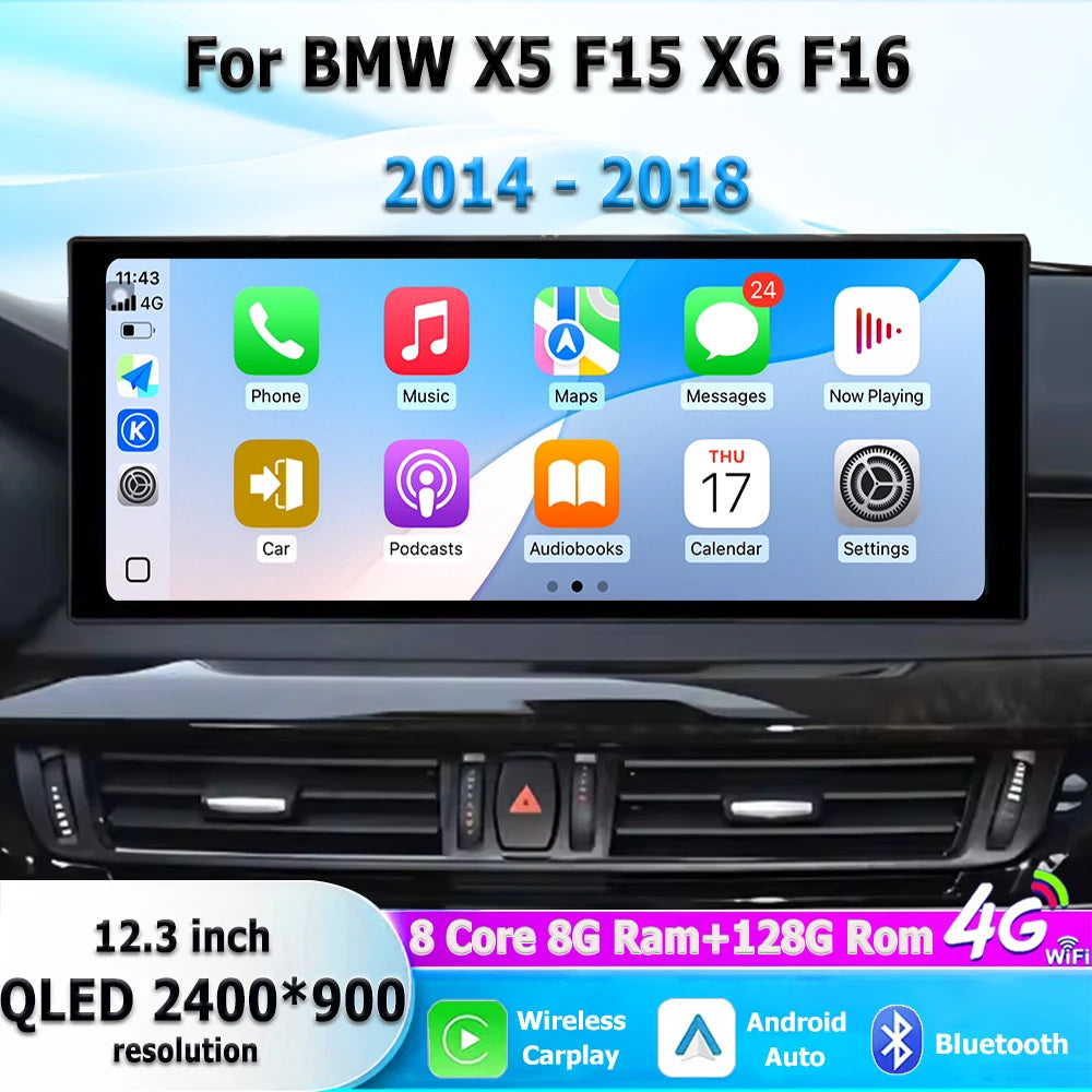 Car Radio Multimedia Player For BMW X5 F15 X6 F16 2014 - 2018 NBT/EVO System Android 16 GP